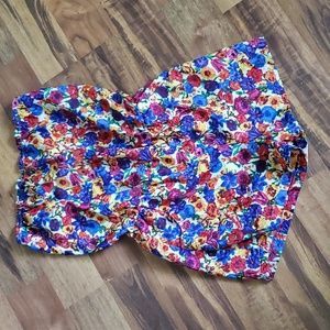 Forever 21 Multicolor Rainbow Floral Romper